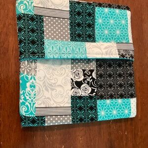 Floral Potato Bag Blue, Black, White 100% Cotton Microwaveable